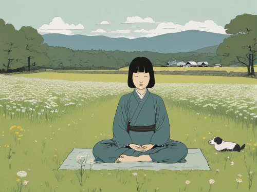 gyokuro,kumano kodo,tea zen,meditation,sōjutsu,shirakami-sanchi,tea ceremony,lotus position,zen,meditating,tsukemono,meditative,tatami,kyoto,koyasan,meditate,honzen-ryōri,daitō-ryū aiki-jūjutsu,woman sitting,ginkaku-ji,Illustration,Vector,Vector 10