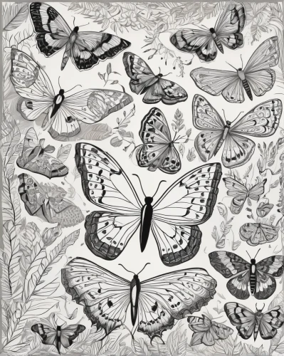 butterfly pattern,janome butterfly,butterfly background,moths and butterflies,butterfly clip art,butterfly vector,butterfly floral,butterfly white,hesperia (butterfly),papillon,butterflies,butterfly,isolated butterfly,butterfly effect,lepidopterist,c butterfly,white butterfly,butterfly day,cd cover,callophrys,Illustration,Black and White,Black and White 05