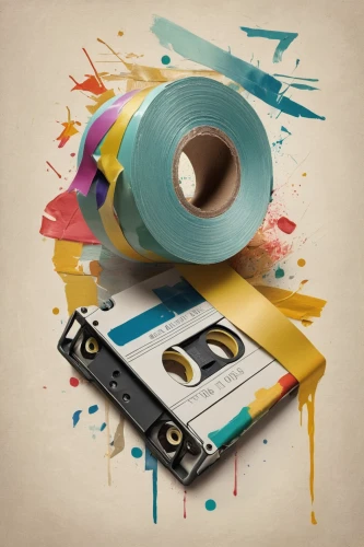 musicassette,cassette,microcassette,cassette tape,audio cassette,tape,casette tape,tape icon,abstract retro,color paper,cassettes,compact cassette,tapes,adhesive tape,art materials,magnetic tape,vinyl record,masking tape,musical paper,80's design,Conceptual Art,Daily,Daily 11