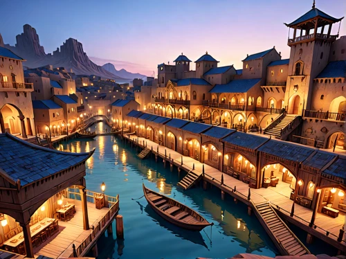 souk madinat jumeirah,madinat jumeirah,madinat,dubai creek,floating huts,medieval town,jumeirah,stilt houses,over water bungalows,united arab emirates,egypt,popeye village,fantasy city,asian architecture,souq,souk,grand canal,fishing village,largest hotel in dubai,wooden houses,Anime,Anime,General