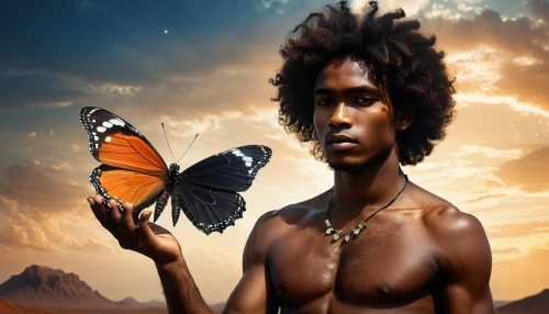 cupido (butterfly),afro-american,afro american,divine healing energy,afroamerican,image manipulation,lepidopterist,emancipation,photo manipulation,afar tribe,aborigine,shamanism,african art,connectedness,photomanipulation,prosperity and abundance,african american male,shamanic,african boy,african culture,Photography,General,Natural