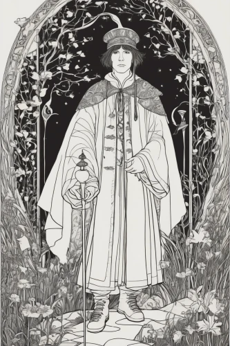 yi sun sin,forest man,alfons mucha,book illustration,bookplate,imperial coat,rem in arabian nights,persian poet,hand-drawn illustration,mucha,jrr tolkien,the wanderer,gardener,the abbot of olib,the son of lilium persicum,archimandrite,vintage illustration,jonquils,friar,frame illustration,Illustration,Black and White,Black and White 24