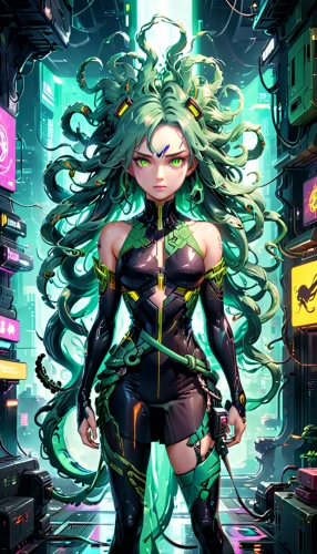 medusa,medusa gorgon,cyber,cyberpunk,transistor,background ivy,gorgon,electro,marina,android inspired,matrix,cyberspace,voltage,circuitry,masquerade,cybernetics,aura,superhero background,canary,goddess of justice,Anime,Anime,General