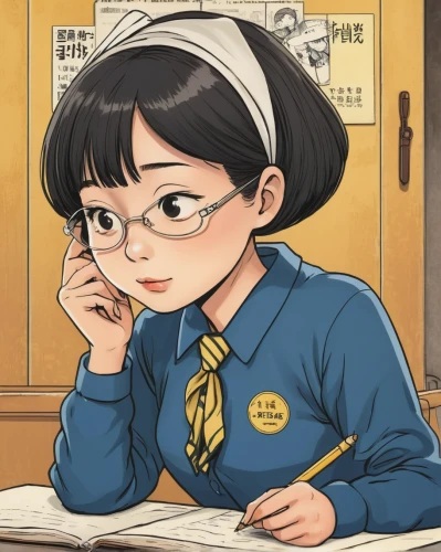 girl studying,tutor,tutoring,librarian,scholar,fuki,reading glasses,examination,study,jin deui,primary school student,mari makinami,academic,bookworm,professor,student,teacher,matsuno,secretary,classroom training,Illustration,Children,Children 05