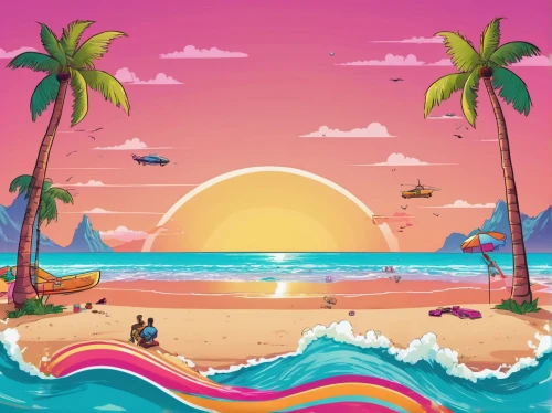 dolphin background,summer background,unicorn background,dream beach,retro background,kite boarder wallpaper,tropics,colorful background,rainbow background,pink beach,tropical beach,beach background,background vector,background colorful,ocean background,ocean paradise,mobile video game vector background,beach landscape,cartoon video game background,tropical sea,Illustration,Vector,Vector 19