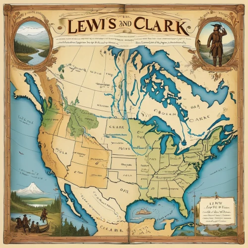 north america,travel map,lane delimitation,clark's,geographic map,old world map,western united states,us map outline,cartography,american frontier,usa landmarks,west canada,great lakes,cd cover,lewis,tabletop game,locations,lewisburg,board game,land mark,Illustration,Black and White,Black and White 29