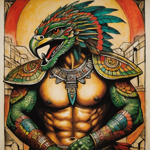 aztec,horus,tiki,garuda,quetzal,drago milenario,reptilians,patung garuda,dragon of earth,iguana,aztec gull,mesoamerican ballgame,basilisk,aztecs,raphael,sphinx pinastri,wyrm,king cobra,reptile,argus,Art,Artistic Painting,Artistic Painting 01