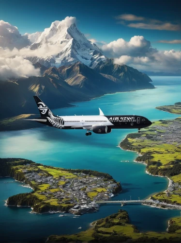 air new zealand,south island,newzealand nzd,beagle channel,north island,boeing 737 next generation,business jet,corporate jet,new zealand,mitsubishi regional jet,pilatus pc-24,bombardier challenger 600,learjet 35,supersonic aircraft,airbus,boeing 717,fokker f28 fellowship,mcdonnell douglas dc-9,nz,gulfstream iii,Illustration,Abstract Fantasy,Abstract Fantasy 01