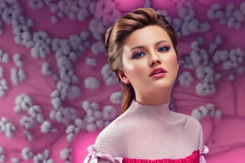 princess anna,barbie doll,render,fashion dolls,barbie,pink lady,digital compositing,dollhouse accessory,image manipulation,pink background,3d background,fashion doll,3d rendered,cochineal,pink magnolia,artificial hair integrations,clove pink,doll's facial features,cinema 4d,3d render