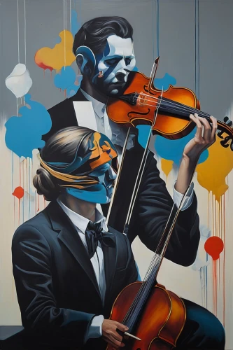 violinists,violinist,musicians,violin player,violist,violins,cellist,violin,orchestra,bass violin,violinist violinist,playing the violin,violin family,orchesta,violinist violinist of the moon,violone,street artists,musician,string instruments,cello,Illustration,Realistic Fantasy,Realistic Fantasy 24