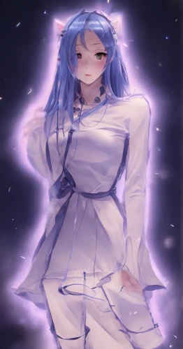 umiuchiwa,ako,azure,ghost girl,aqua,libra,patchouli,blu,luminous,celestial,transparent background,falling star,virgo,aquarius,magi,winterblueher,yuki nagato sos brigade,chidori is the cherry blossoms,starry sky,ghost background,Game&Anime,Manga Characters,Magic