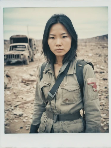 vietnamese woman,park ranger,the gobi desert,war correspondent,asian woman,lubitel 2,military person,female worker,policewoman,wildlife biologist,vietnam vnd,han thom,travel woman,capture desert,in xinjiang,camera film,vietnam,kaew chao chom,viet nam,backpacker,Photography,Documentary Photography,Documentary Photography 03