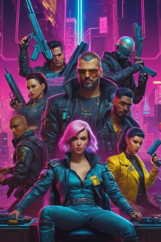 cyberpunk,x-men,xmen,x men,80s,neon human resources,neon arrows,game art,sci fiction illustration,cg artwork,game illustration,computer games,sci - fi,sci-fi,dystopian,computer game,cyber,80's design,sci fi,media concept poster,Illustration,Retro,Retro 16