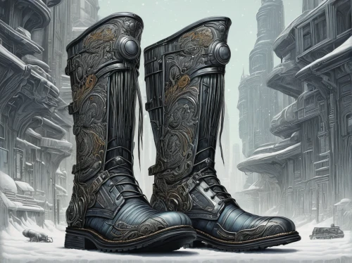 snow boot,steel-toed boots,mountain boots,winter boots,cowboy boot,motorcycle boot,christmas boots,moon boots,nicholas boots,women's boots,trample boot,durango boot,walking boots,riding boot,boot,rubber boots,steel-toe boot,boots,cowboy boots,boots turned backwards,Illustration,Black and White,Black and White 01