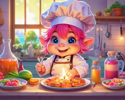 chef,girl in the kitchen,star kitchen,red cooking,cookery,food and cooking,cooking show,kids illustration,cooking book cover,cg artwork,cooking,doll kitchen,gastronomy,cute cartoon character,men chef,cute cartoon image,chefs,frutti di bosco,game illustration,cook,Illustration,Japanese style,Japanese Style 02