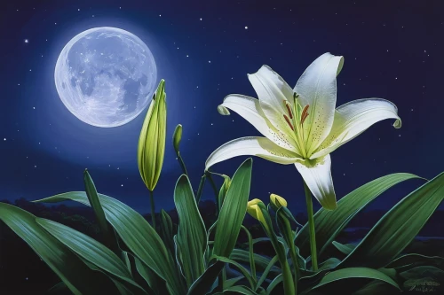 moonflower,garden star of bethlehem,star of bethlehem,star-of-bethlehem,stargazer lily,beach moonflower,easter lilies,lilium candidum,madonna lily,lilies of the valley,white lily,hymenocallis,the star of bethlehem,flowers png,crinum,moonlight cactus,night-blooming jasmine,moonlit night,magic star flower,starflower,Conceptual Art,Sci-Fi,Sci-Fi 18