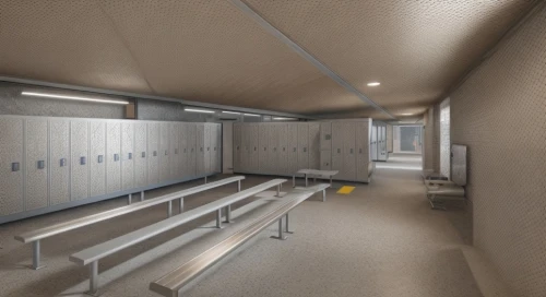 school design,locker,3d rendering,hallway space,dugout,kennel,3d rendered,3d render,gymnastics room,hallway,render,school benches,lecture hall,formwork,vault (gymnastics),underground car park,3d model,the bus space,changing rooms,corridor,Common,Common,Natural