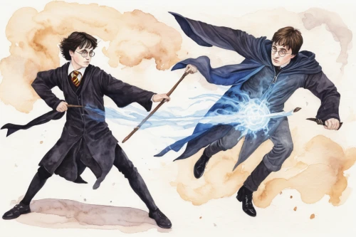 potter,harry potter,wizards,hogwarts,broomstick,wizardry,potions,torches,regeneration,wand,magic grimoire,magic wand,wizard,smouldering torches,twelve,newt,fighting poses,sci fiction illustration,jrr tolkien,flickering flame,Illustration,Paper based,Paper Based 22