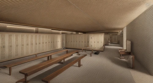 lecture hall,school design,3d rendering,christ chapel,locker,wooden sauna,lecture room,empty hall,sauna,formwork,render,mortuary temple,archidaily,school benches,empty interior,hallway space,dugout,capsule hotel,examination room,3d render,Common,Common,Natural