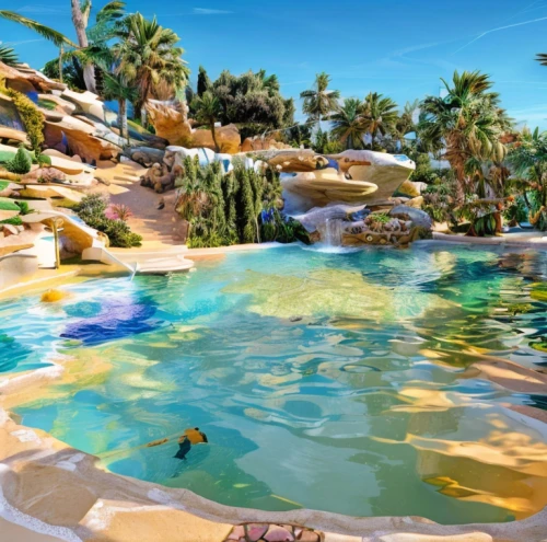 underwater oasis,volcano pool,tropical island,lagoon,loro parque,oasis,water park,popeye village,huacachina oasis,koi pond,underwater playground,diamond lagoon,colorful water,san diego zoo,desert desert landscape,desert landscape,thermal spring,flowerful desert,outdoor pool,dubai desert