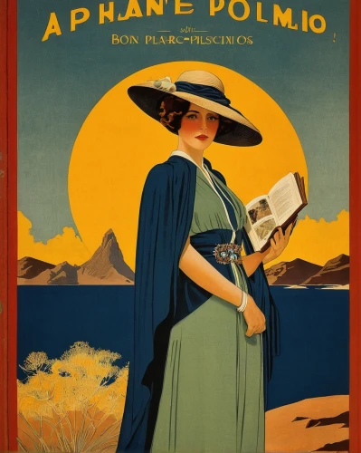 travel poster,film poster,advertisement,italian poster,woman holding pie,book cover,advertising figure,enamel sign,paloma,poster,vintage illustration,cover,palomino,mystery book cover,woman holding a smartphone,vintage advertisement,atomic age,art deco woman,vintage print,alpine hats,Illustration,Retro,Retro 15