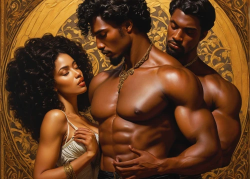 black couple,romance novel,jheri curl,beautiful african american women,african american male,rosa ' amber cover,african american woman,orientalism,afro american,afro-american,afroamerican,black models,bough,romantic portrait,mahogany family,adam and eve,black women,emancipation,dark chocolate,amorous,Art,Classical Oil Painting,Classical Oil Painting 38