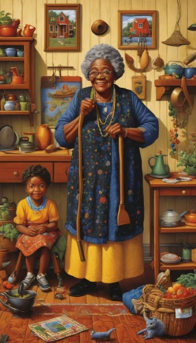 girl in the kitchen,grandma,african american woman,grandmother,granny,cooking book cover,elderly lady,woman holding pie,afro-american,grandparents,pensioner,grandparent,chitterlings,southern cooking,the kitchen,elderly person,homemaker,grama,nanny,food and cooking,Conceptual Art,Daily,Daily 33