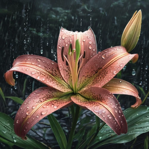 rain lily,stargazer lily,lily flower,lily water,day lilly,orange lily,lilies,day lily plants,guernsey lily,natal lily,grass lily,water flower,day lily flower,lilium davidii,day lily,lilium formosanum,pond flower,fire lily,western red lily,brown-red daylily,Conceptual Art,Fantasy,Fantasy 33