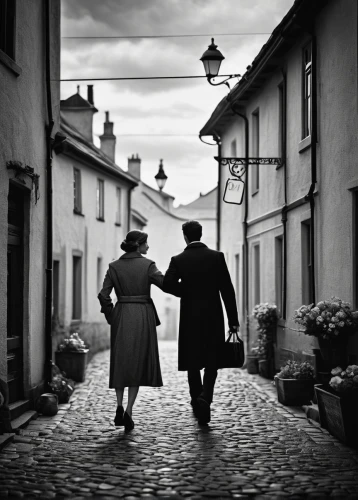 vintage man and woman,vintage couple silhouette,vintage boy and girl,old couple,beamish,man and woman,man and wife,pensioners,forties,the cobbled streets,grandparents,street photography,cobblestones,olle gill,old age,courtship,vintage 1951-1952 vintage,blackandwhitephotography,stirling town,roaring twenties couple,Photography,Black and white photography,Black and White Photography 01