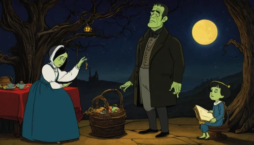 halloween frankenstein,halloween scene,halloween illustration,nightshade family,gooseberry family,halloween 2019,halloween2019,ivy family,halloween and horror,trick-or-treat,hallloween,halloween costumes,halloween poster,herring family,halloween night,witches,frankenweenie,halloween,frankenstein,haloween,Illustration,Retro,Retro 22