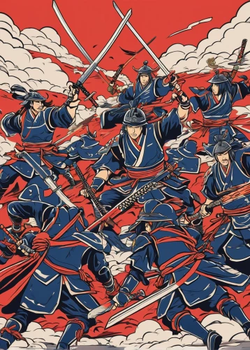 samurai,yi sun sin,red blue wallpaper,samurai fighter,swordsmen,lancers,japan pattern,shuanghuan noble,infantry,cool woodblock images,goki,rangers,jeongol,korean history,cossacks,game illustration,kenjutsu,samurai sword,shield infantry,swords,Illustration,Vector,Vector 01