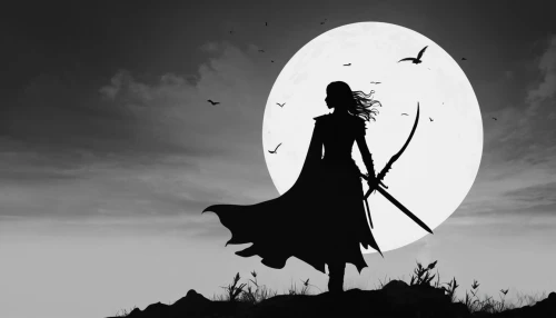 woman silhouette,halloween silhouettes,silhouette art,dance silhouette,silhouette dancer,women silhouettes,silhouette,scythe,art silhouette,female silhouette,sillouette,the silhouette,man silhouette,swordswoman,shinigami,silhouetted,halloween banner,silhouettes,mouse silhouette,mermaid silhouette,Illustration,Black and White,Black and White 33