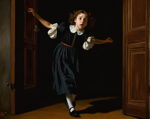 woman playing,ballet master,woman pointing,tap dance,lillian gish - female,dancer,to dance,dancing,dance,lady pointing,girl in a long dress,twirl,woman walking,danse macabre,modern dance,in the door,the girl in nightie,performer,a girl in a dress,twirling,Art,Classical Oil Painting,Classical Oil Painting 05
