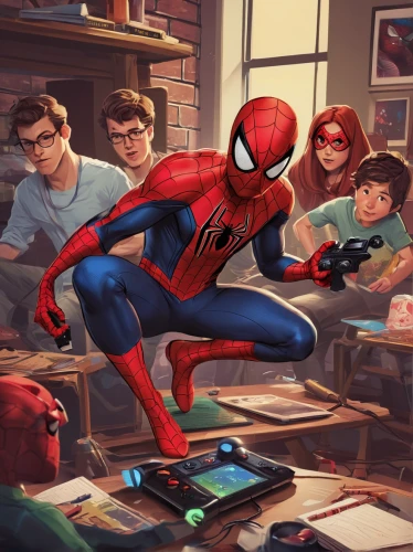 cg artwork,sci fiction illustration,marvel comics,spider-man,spiderman,classroom,superhero background,kids illustration,comic characters,comic books,game illustration,comic book,peter,webs,spider man,stan lee,photoshop school,hero academy,web,children's background,Conceptual Art,Daily,Daily 10