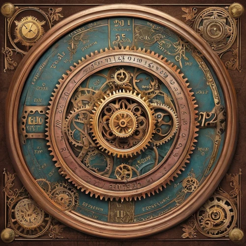 steampunk gears,astronomical clock,ship's wheel,clockmaker,grandfather clock,wall clock,compass,longcase clock,clockwork,antique background,steampunk,ships wheel,old clock,bearing compass,dartboard,magnetic compass,zodiac,compass rose,clock face,circular ornament,Illustration,Realistic Fantasy,Realistic Fantasy 13