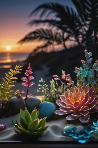 flower in sunset,beautiful succulents,flowering succulents,succulents,tropical flowers,glass painting,flower painting,succulent plant,water lily plate,colorful glass,flower bowl,tropical floral background,luau,tropical bloom,colorful light,night-blooming cactus,flower art,hawaii,flowerful desert,colorful flowers,Photography,Artistic Photography,Artistic Photography 02