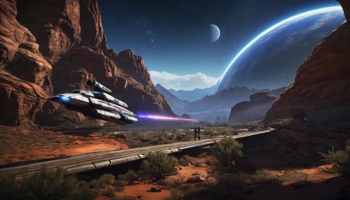 mesa,futuristic landscape,street canyon,delta-wing,moon valley,ship releases,canyon,fleet and transportation,zion,mission to mars,valley of the moon,space tourism,space ships,desert racing,velocity,ayersrock,ufo intercept,sci fi,sidewinder,eldorado