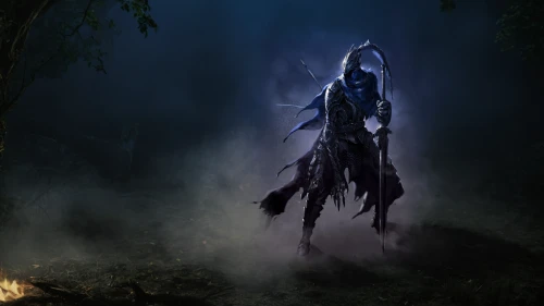 blue enchantress,wraith,slender,supernatural creature,shiva,dark elf,haunted forest,the witch,grimm reaper,fantasy picture,the enchantress,god shiva,shaman,concept art,the ghost,ghost background,apparition,monsoon banner,forest dark,faerie