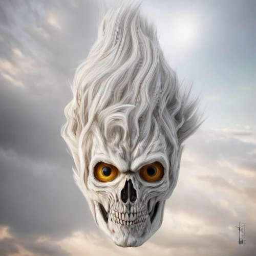 white walker,fractalius,skull sculpture,death's head,skull statue,eagle head,white head,vanitas,skull mask,greyskull,hedwig,fantasy portrait,ear of the wind,snow owl,death head,angel head,lokportrait,death's-head,fantasy art,eternal snow,Common,Common,Natural