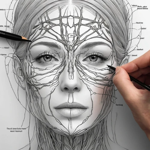 drawing mannequin,woman's face,woman face,wireframe graphics,anatomical,drawing course,eyes line art,medical illustration,beauty face skin,biomechanical,line drawing,face portrait,wireframe,contour,fashion illustration,pencil art,facets,illustrator,doll's facial features,line-art,Conceptual Art,Fantasy,Fantasy 17