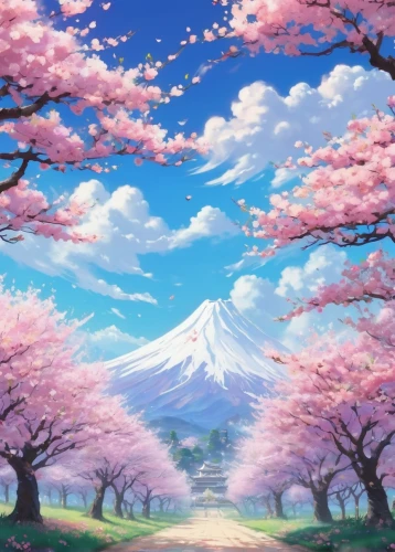 japanese sakura background,sakura background,sakura trees,sakura tree,japanese floral background,landscape background,spring background,sakura blossom,sakura blossoms,cherry blossom tree,the cherry blossoms,springtime background,takato cherry blossoms,cherry trees,cherry blossoms,blooming field,sakura,blooming trees,japanese cherry trees,sakura flowers,Illustration,Japanese style,Japanese Style 14