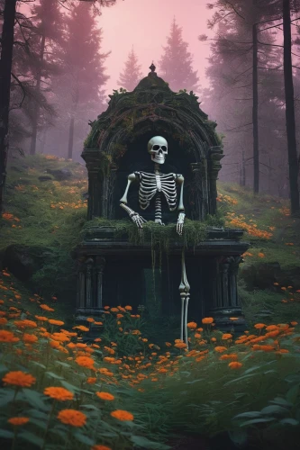 resting place,necropolis,vintage skeleton,memento mori,day of the dead skeleton,burial ground,life after death,day of the dead frame,hathseput mortuary,mausoleum ruins,skeletons,mortuary temple,the grave in the earth,skeleltt,halloween background,old graveyard,vanitas,graveyard,dance of death,afterlife,Photography,Documentary Photography,Documentary Photography 16