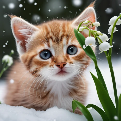 ginger kitten,snowdrop,tulip on snow,winter animals,snow crocus,cute cat,snowshoe,snowdrops,christmas snowy background,ginger cat,snow scene,winter background,snowy,in the snow,blossom kitten,snowball,first snow,snowflake background,siberian cat,tabby kitten,Photography,General,Natural