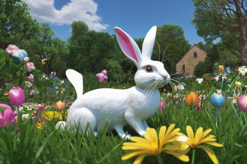 bunny on flower,easter background,springtime background,spring background,wild rabbit in clover field,easter theme,peter rabbit,gray hare,white bunny,white rabbit,european rabbit,hare trail,rabbits and hares,bunny,rabbit,easter rabbits,hare,field hare,flower background,hare field,Art,Classical Oil Painting,Classical Oil Painting 22