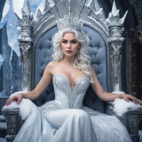 white rose snow queen,the snow queen,ice queen,elsa,ice princess,eternal snow,suit of the snow maiden,bridal clothing,thrones,white winter dress,the throne,throne,winterblueher,snow white,cinderella,fantasy woman,queen,fairy queen,celtic queen,father frost,Photography,General,Natural