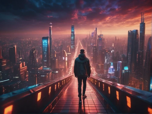 cyberpunk,futuristic landscape,dystopian,cityscape,sci fiction illustration,metropolis,wanderer,fantasy city,world digital painting,futuristic,dystopia,photomanipulation,scifi,city in flames,above the city,sci-fi,sci - fi,vapor,digital compositing,photo manipulation,Photography,General,Cinematic