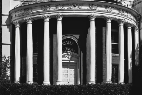 doric columns,colonnade,columns,pillars,bernini's colonnade,athenaeum,classical architecture,treasury,cistern,rotunda,neoclassical,peabody institute,orangery,entablature,three pillars,corinthian order,pantheon,villa balbiano,palazzo barberini,hermitage,Photography,Black and white photography,Black and White Photography 06