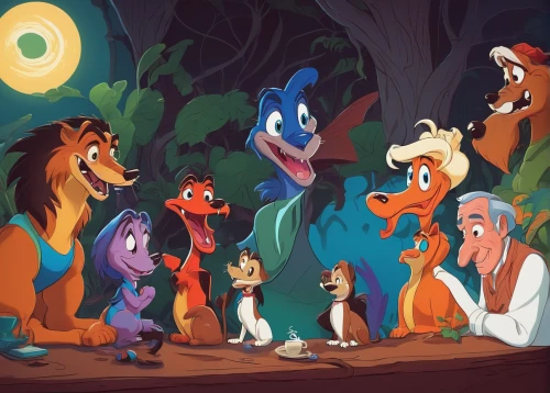 cartoon forest,animal kingdom,fairytale characters,characters,caper family,werewolves,the pied piper of hamelin,retro cartoon people,monkey island,woodland animals,forest animals,pied piper,nightshade family,ccc animals,toons,disney,aladdin,people characters,characters alive,artists of stars,Illustration,Children,Children 01