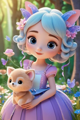 rosa ' the fairy,fairy tale character,rosa 'the fairy,cute cartoon character,elsa,little girl fairy,child fairy,princess sofia,tiana,fae,flower fairy,agnes,cinderella,rapunzel,fairytale characters,fairies,fairy forest,precious lilac,fairy,lilac blossom,Unique,3D,3D Character