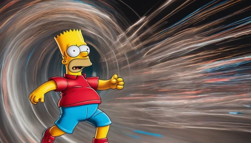 bart,homer,homer simpsons,exploding head,flanders,digital compositing,acceleration,simson,steamed,abstract cartoon art,crash test,exploding,explode,velocity,warp,ignition,steamed meatball,blow torch,lightpainting,cartoon video game background,Photography,Artistic Photography,Artistic Photography 04